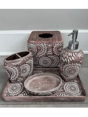 5 Piece Bathroom Accessories Set